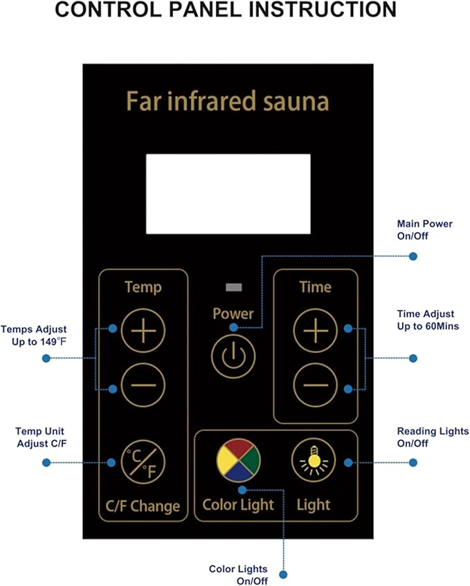 Outdoor Sauna 4 Person Infrared Saunas for Home, 2050watt Canadian Hemlock Wooden Large Sauna Room with Blue-Tooth, 4 Chromo Therapy Lighting, 2 LCD Control