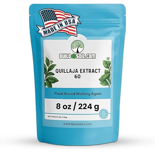 BuildASoil Quillaja Saponaria Extract Powder 60% (8 oz) – Natural Root Growth Booster for Plants