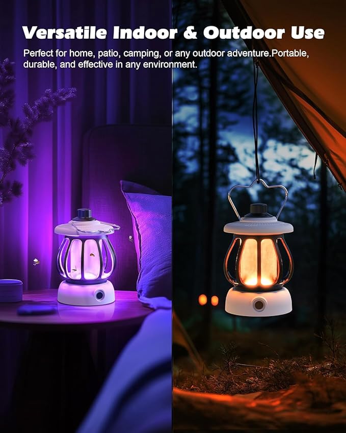 Flying Insect Trap, Fruit Fly Traps for Indoors & Outdoor Rechargeable, Quite Operation Fly Trap (1Device + 7Refills)