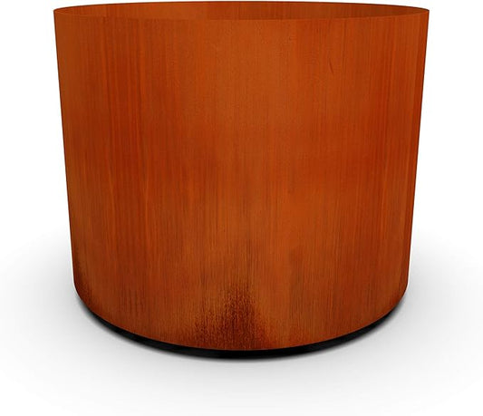 PLANTERCRAFT Corten Steel Metal Planter Box, Round Sizes, Modern Garden Steel planters for Commercial and Residential Outdoor Use.