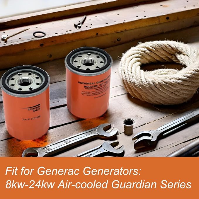 Arpisziv 070185ES Oil Filter Replaces Ge-nerac Engines 8-24kw Guardian Portable Outdoor Generator 760cc 990cc (4 Pack)