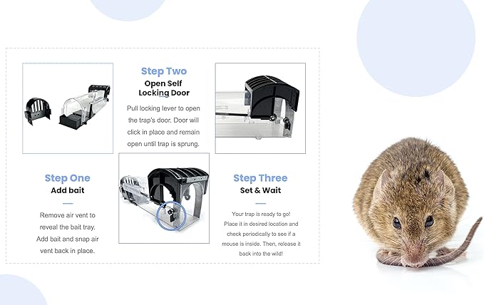 Home and Country USA Humane Mouse Trap - Our Mouse Traps are designed as a live mouse trap for those who want to quickly and easily remove a mouse the right way. (2)