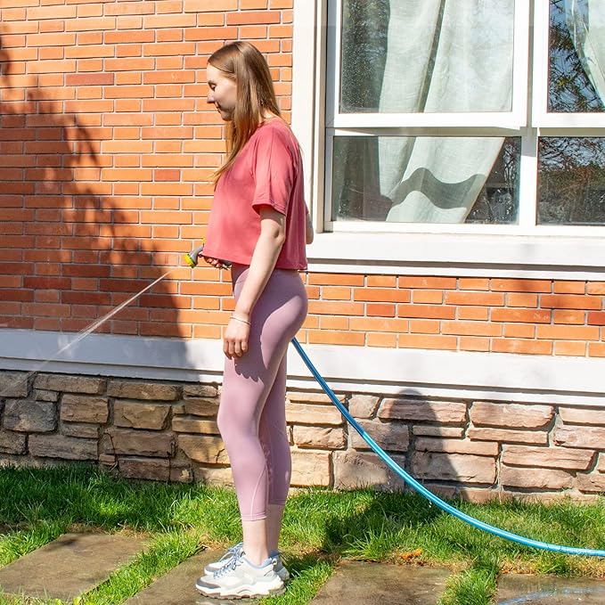 Fevone Garden Hose 35 ft., Lightweight Hybrid Water Hose, Flexible and Durable, Leak-Free Connections