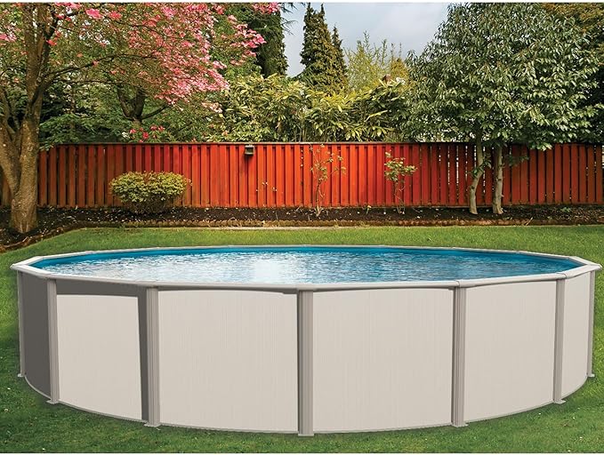 In The Swim 18' Round Above Ground Swimming Pool - Weekender Package - Featuring: Sand Filter, Pump System and A-Frame Ladder