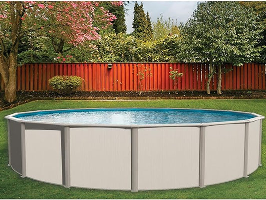 In The Swim 21' Round Above Ground Swimming Pool - Weekender Package - Featuring: Sand Filter, Pump System and A-Frame Ladder