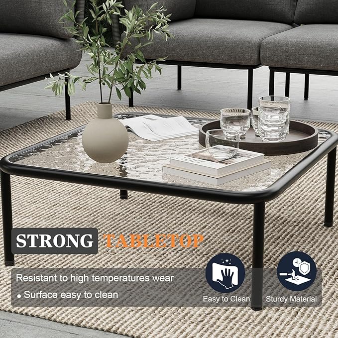 9 Piece Modern Outdoor Rope Wicker Sectional Patio L-Shaped Conversation Sofa Set Deep Seating with Thick Cushions