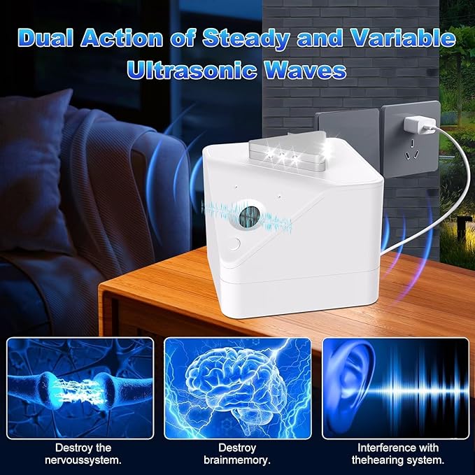 Upgraded Safe & Eco-Friendly Ultrasonic Pest Repellent Indoor, 360° Full Coverage with LED Strobe, Non-Toxic Rodent Insect Deterrent for Mice Rats Spiders Control - House Basement Garage and etc.01