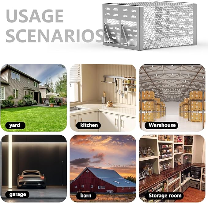 Rat Trap, Humane Mouse Trap with Double-Opening One-Way Door Design, Automatic Continuous Cycle Mouse Trap, Suitable for Indoor and Outdoor Use, for Capturing or Releasing Rodents