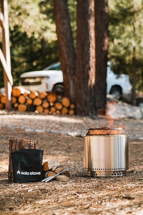 Solo Stove Bonfire Big Yard Bundle 2.0 | Incl. Bonfire Smokeless Fire Pit with Stand, Shield, Shelter, Portable for Wood Burning, Removable Ash Pan, Stainless Steel, H: 16.75in x Dia: 19.5in, 28.25lbs