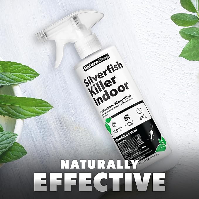 Silverfish Killer Spray, Fast-Acting Silverfish Control for Indoor Use, 16 oz (475mL)
