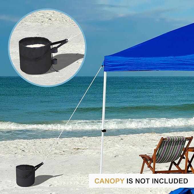 EAGLE PEAK Pop up Canopy Tent Weight Bags 160 lbs Pack of 4, Gazebo Sand Bags 4pcs Per Set, Sand NOT Included, Black