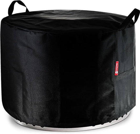 SheeChung Fire Pit Cover for Solo Stove Bonfire Outdoor Smokeless Firepit-Small Round Waterproof 600D Polyester Shelter,Air Vent,Anti-UV&Tear Resistant-Fits for 16”-22” Gas Fire Pit Table (22"Dx16"H)