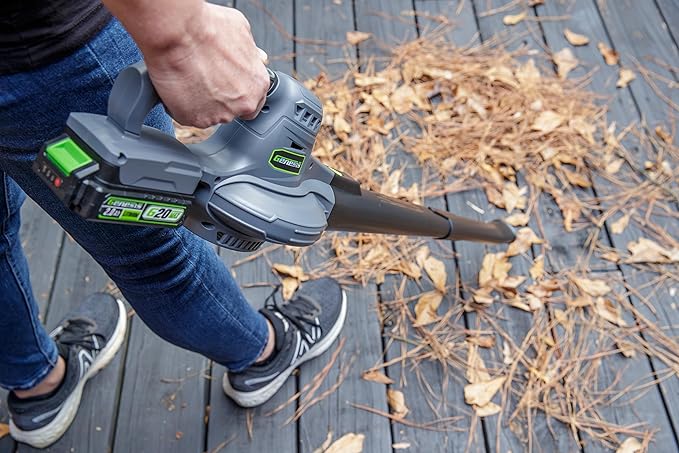 Genesis G20MAX Leaf Blower Cordless 20V Sweeper with Battery and Charger, 2 Speed(70/130 MPH) (GLGBS20B)
