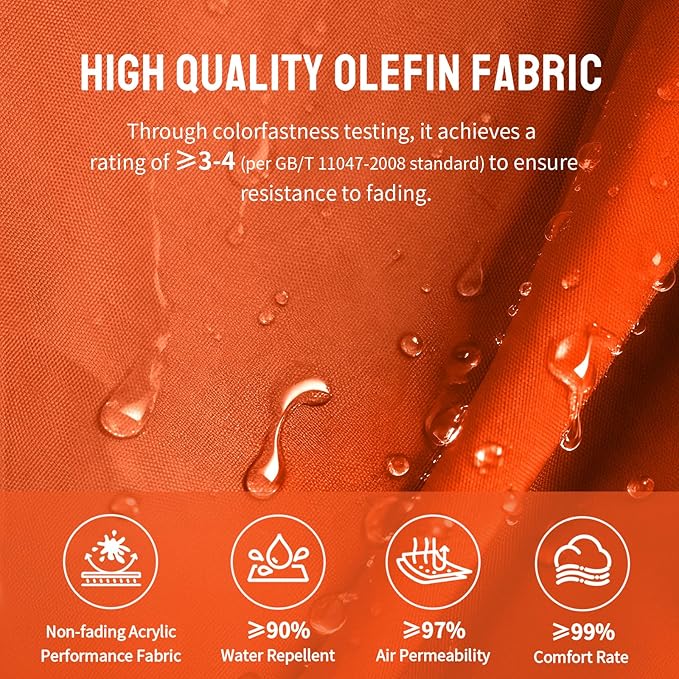 CROWN SHADES 9 Ft Patio Umbrella with Auto-Tilt & Olefin Fabric - Patented 90° Edge Connection Wind Resistant, Outdoor Umbrella for Table, Pool, Beach, Effortless Crank System