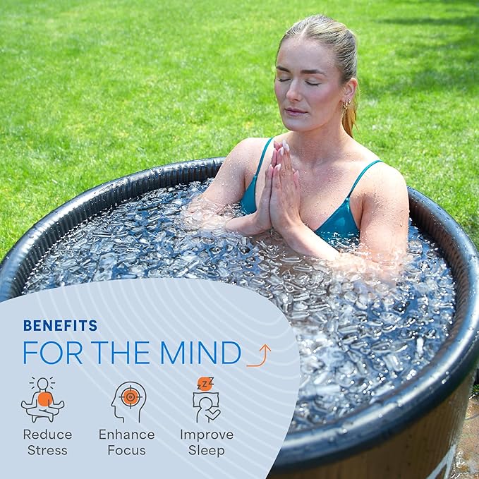Lifepro NordPod Plus Portable Ice Bath Tub – Cold Plunge Recovery Tub for Athletes, Outdoor/Indoor Use – XL 80-Gallon Capacity with All-Weather Lid – Foldable Ice Pod for Cold Water Therapy