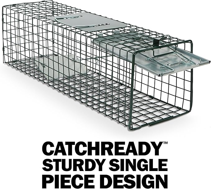 Humane Way Sentinel 24 Inch Live Animal Trap - No Assembly Required - Safe Small Traps for All Animals - Cat, Squirrel, Rabbit, Rodent - 24" L x 7.5" W x 7.5" H