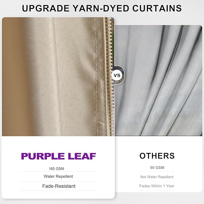 PURPLE LEAF 12’ X 20' Hardtop Gazebo Outdoor Gazebos Metal Frame Galvanized Steel Double Roof with Curtains and Nettings for Patio Desk Backyard Bronze