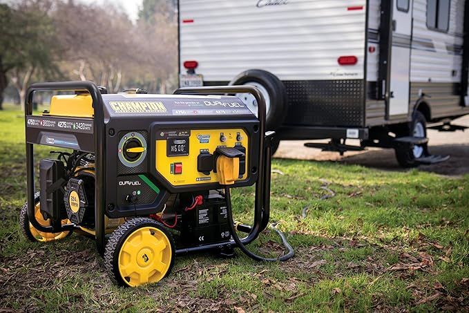 Champion Power Equipment 4750-Watt Electric Start Dual Fuel RV Ready Portable Generator with CO Shield, CARB Compliant