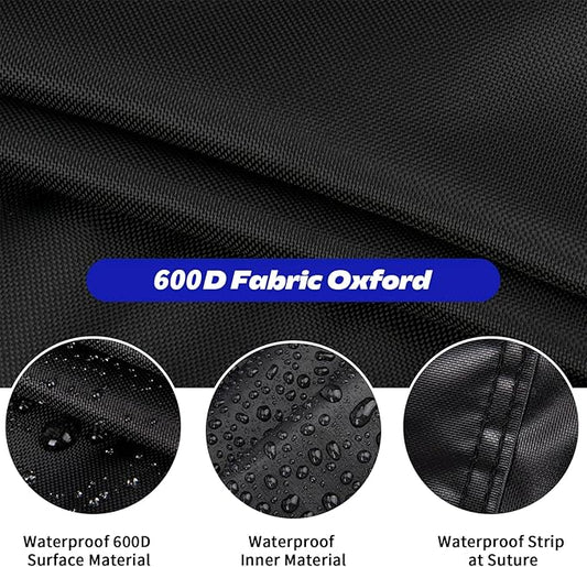 Fire Pit Cover for Ninja Fireside 360 Outdoor Heater Waterproof 600D Oxford with PU Backing & Critical Seam Taping Heavy Duty Anti-UV Round Firepit Covers Protector Fits for Fireside360 Fire Pit