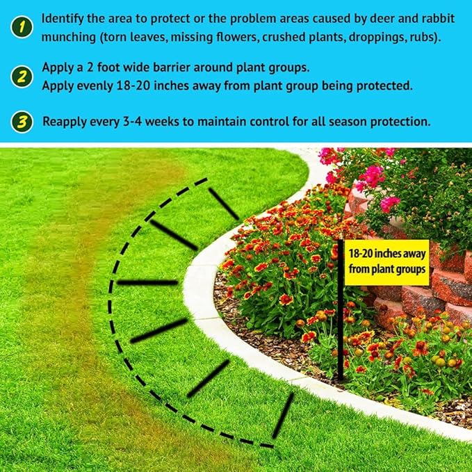 Nature's MACE Deer Repellent Granular, 6 Pounds, Repel Deer from Your Garden, Yard, Flowers, Protect Plants Fast, Deer Repellent for Plants, Create a Deer Free Barrier, Deer and Rabbit Repellent