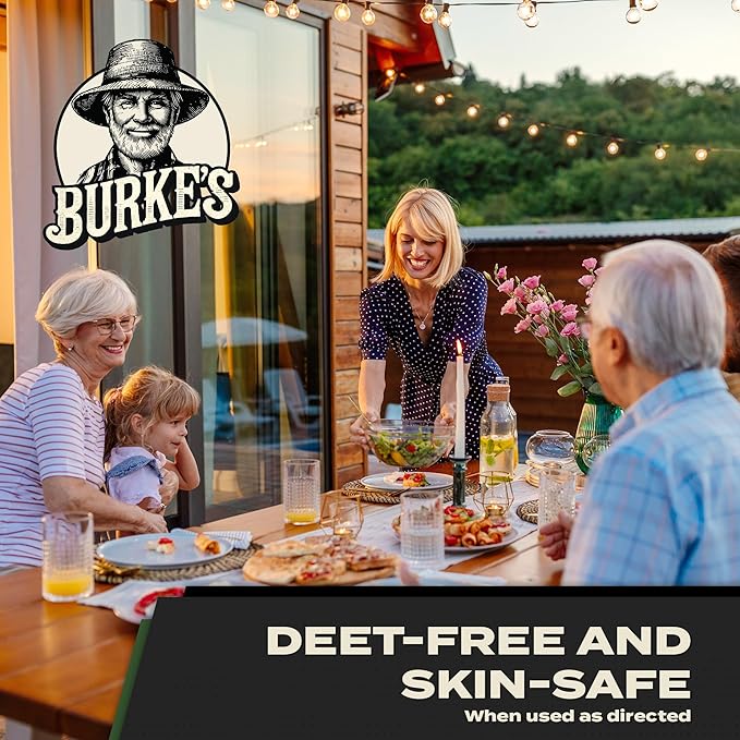 Burke's Mosquito Repel Spray, DEET-Free Mosquito Repellent for Skin & Outdoor Protection, 6 oz (180mL)