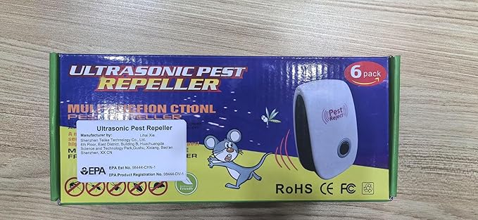 Ultrasonic Repeller & Insect Indoor Repeller, Ultrasonic Plug in Repellent for Roach, Rodent, Mouse, Bugs, Mosquito, Mice, Spider, Ant, Electronic Pest Deterrent, 10 Packs