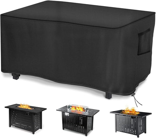Saking Rectangular Fire Pit Cover, Waterproof Windproof Anti-UV Heavy Duty Cover for Gas Fire Table Furniture - 42 x 24 x 24 inch