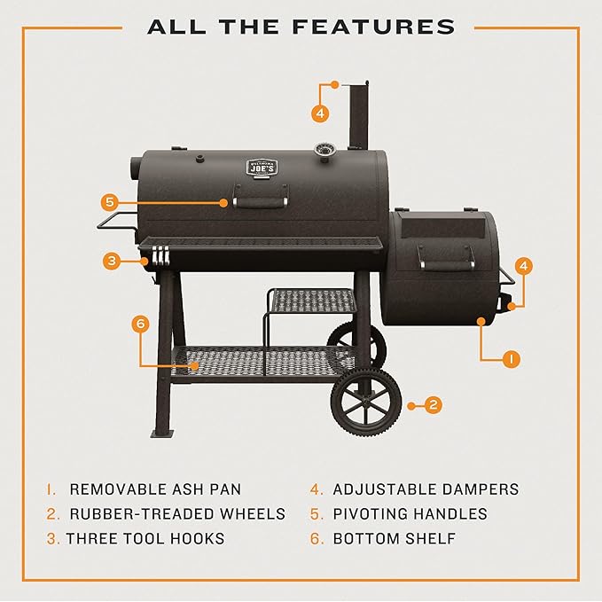 Oklahoma Joe's Highland Offset Reverse Flow Smoker and Grill - 24203003