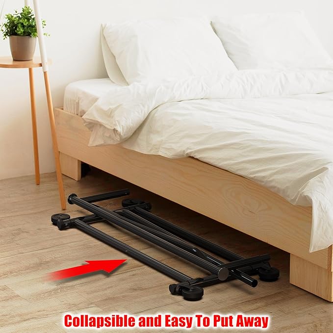 Simple Houseware Supreme Commercial Grade Clothing Garment Rack, Holds Up to 250 lbs, 50 to 75 Inches Extendable Rod, Black
