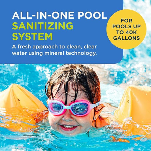 FROG Pool FROG XL PRO Cycler - All-in-One Sanitizing System with Dual Cyclers and Mineral Reservoir for Pools Up to 40,000 Gallons - Sanitizer Equipment for Easy Pool Maintenance & Water Care
