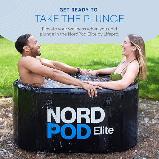 Lifepro NordPod Elite Cold Plunge Tub – Portable Ice Bath for Recovery & Therapy – Outdoor/Indoor XL Plunge Tub with Lid & Air Pump – 57 Gallon Capacity