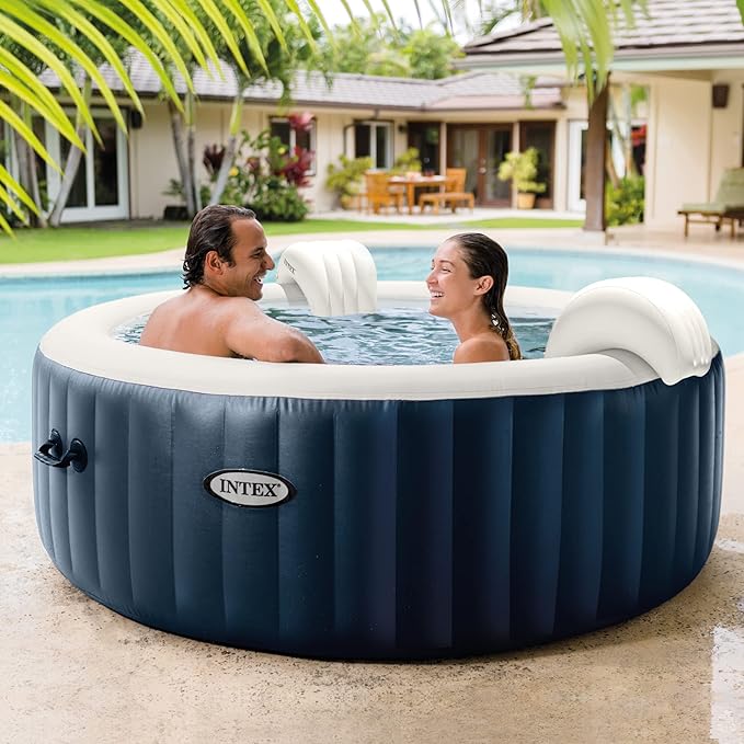 Intex PureSpa Plus 6 Person Portable Inflatable Hot Tub Bubble Jet Spa with 6 Type S1 PureSpa Easy Set Pool Filter Replacement Cartridges