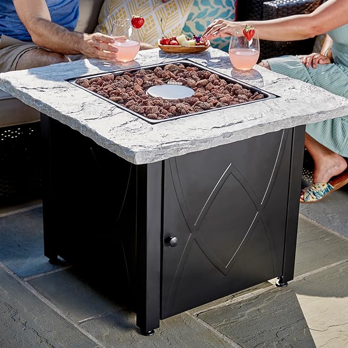 Endless Summer 30" Propane Gas Outdoor Fire Table, Brown