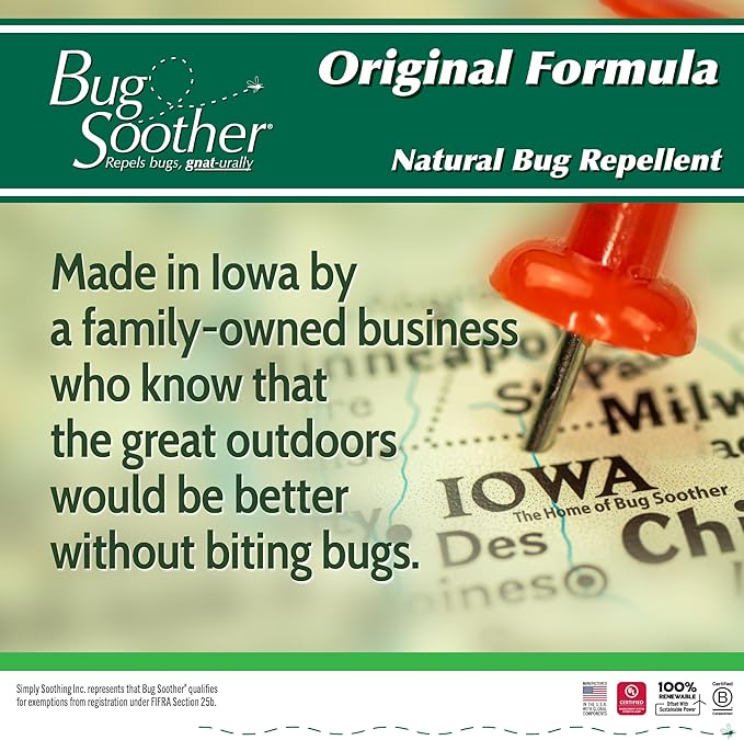 Bug Soother DEET-Free Natural Bug Spray – Non-Toxic Mosquito, Gnat & Insect Repellent, Essential Oil Based, Family & Pet Safe, Smells Great (Lemongrass Vanilla), 16 oz. Refill Bottle