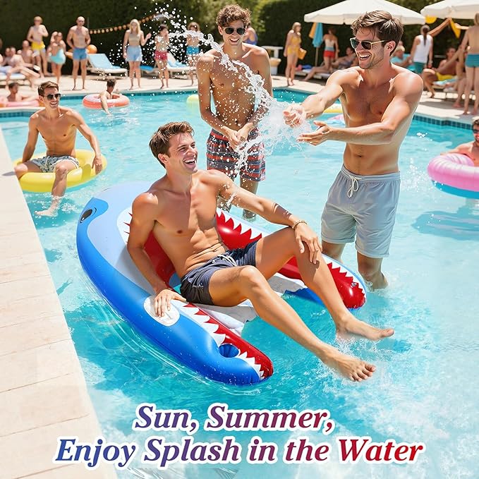 HeySplash Pool Lounger Float for Adult, Inflatable Pool Floats Bed Cooling Contour Lounger Rafts, Water Rafts for Lake, Outdoor Beach Pool Party
