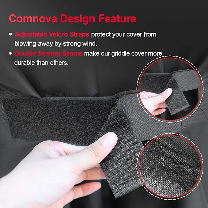 Comnova Grill Cover 72 Inch - 600D BBQ Cover for Outdoor Grill Heavy Duty and Waterproof, Large Barbecue Gas Grill Covers for Weber, Char-Broil, Nexgrill, Monument, Dyna-glo, Brinkmann and More