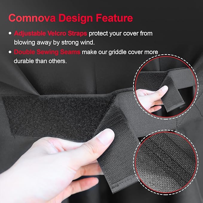 Comnova Grill Cover 82 Inch - 600D BBQ Cover for Outdoor Grill Heavy Duty and Waterproof, Large Barbecue Gas Grill Covers for Weber, Char-Broil, Nexgrill, Monument, Dyna-glo, Brinkmann and More