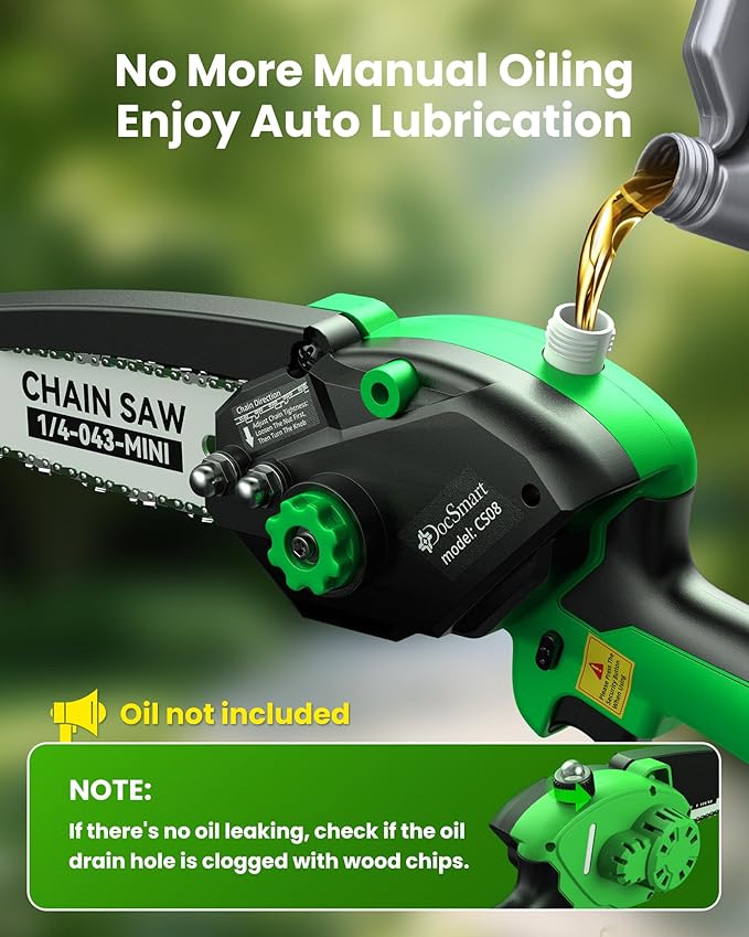 Mini Chainsaw Electric Cordless: 8 Inch & 6 Inch Brushless Chain Saw with 2 Pack Rechargeable Batteries, Battery Powered Handheld Saw for Trees Trimming Wood Cutting, Perfect Gardening Tools for Men