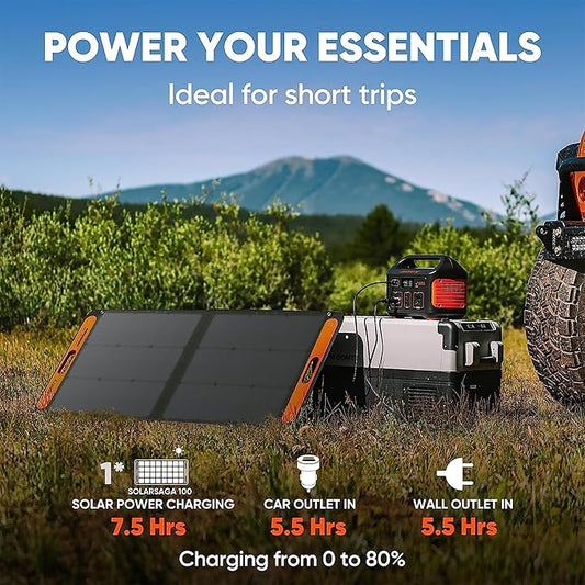 Jackery Solar Generator Explorer 500, 518Wh Portable Power Station Mobile Lithium Battery Pack with 1xSolarSaga 100 for RV Road Trip Camping, Outdoor Adventure