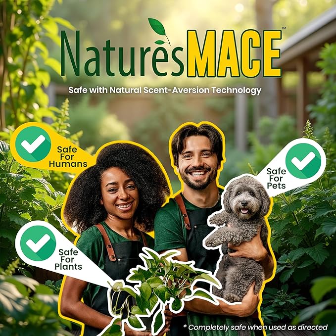 Nature’s MACE Dog MACE Granular Dog Repellent, 2.5 lb – Outdoor Dog Deterrent for Lawn, Yard, Garden, and Plants, Helps Keep Dogs Away from Bushes and Flower Beds, Covers up to 1,400 Sq. Ft.