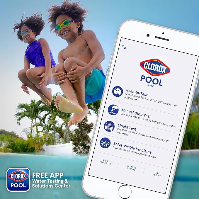 Clorox® Pool&Spa™ XtraBlue 1” Swimming Pool Chlorinating Tablets, Kills Bacteria & Stops Algae, Perfect for Small Pools (5 LB)