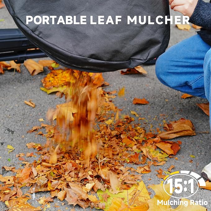 AIVOLT 40V Cordless Leaf Blower and Vacuum Mulcher Combo, Leaf Vacuum Cordless with 40L Bag, Brushless Motor, 2 * 4.0Ah Batteries for Effortless Lawn Cleanup