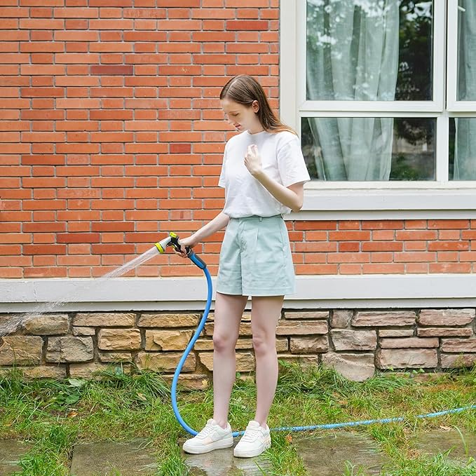 Fevone Garden Hose 150 ft., Lightweight Hybrid Water Hose, Flexible and Durable, Leak-Free Connections