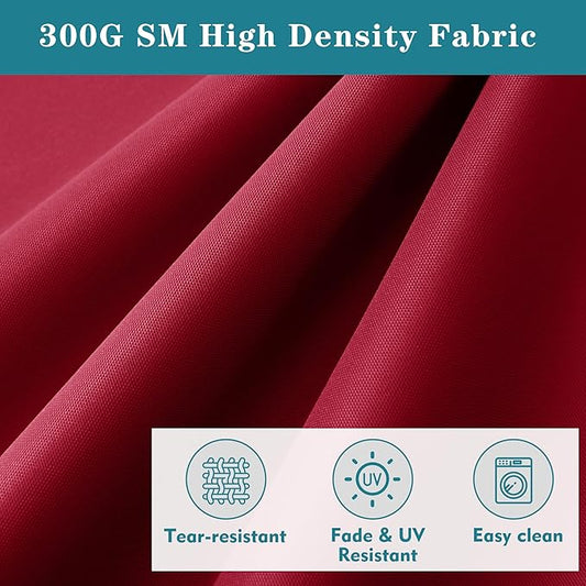 Chaise Lounge Cushion Outdoor, Waterproof and Stain-Resistant Lounge Deck Reclining Chair Cushions for Patio Furniture Lawn Pool Resort Hotel, 80x26x3 Inch, Set of 4, Burgundy