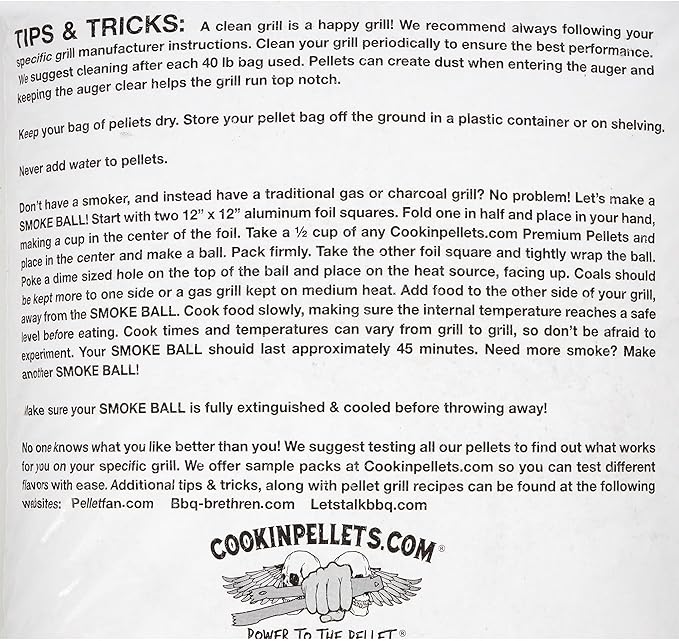 CookinPellets 40-Pound Premium All-Natural Black Cherry Hardwood Grill Smoker Wood Pellets, No Bark or Fillers, for BBQ, Meat, and Veggies (5 Pack)