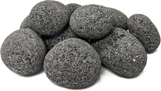Midwest Hearth Lava Stones for Gas Fire Pit and Fireplace (Large (2" - 3"))