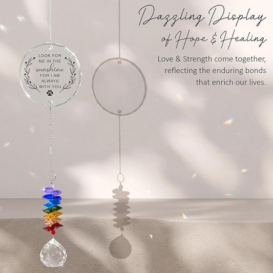 GIFTELIX Christmas Ornaments - Dog Cat Loss Sympathy Gifts - Pet Memorial Suncatcher - Remembrance Gift for Loss of Cat Dog - Bereavement Pet Lover Gift - Suncatcher Ornament - Christmas Tree Decor