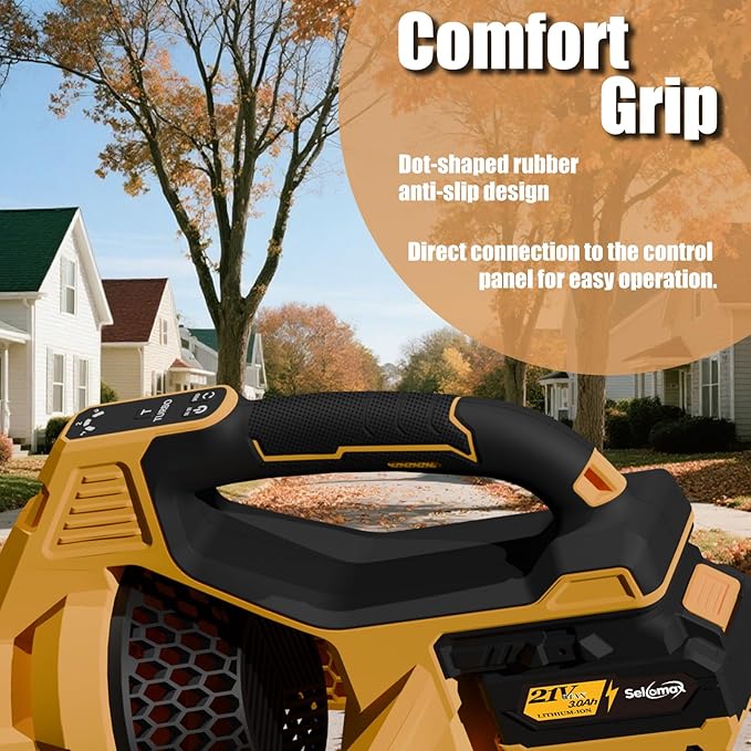 Leaf Blower Cordless,High-Power Turbo Battery Powered Leaf Blower with 21V 2X3.0Ah-Battery and Charger 650CFM 120MPH Electric Sopladora De Hojas for Lawn Care,Yard, 3 Extended Tubes