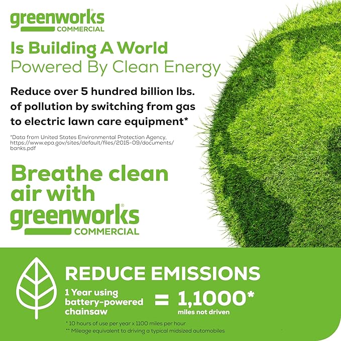 Greenworks 82V 18" Brushless (2.7 kW) Cordless Chainsaw (210 Cuts Per Charge), 4.0Ah Battery and Dual Port Rapid Charger (Great For Landscapers and Professionals)