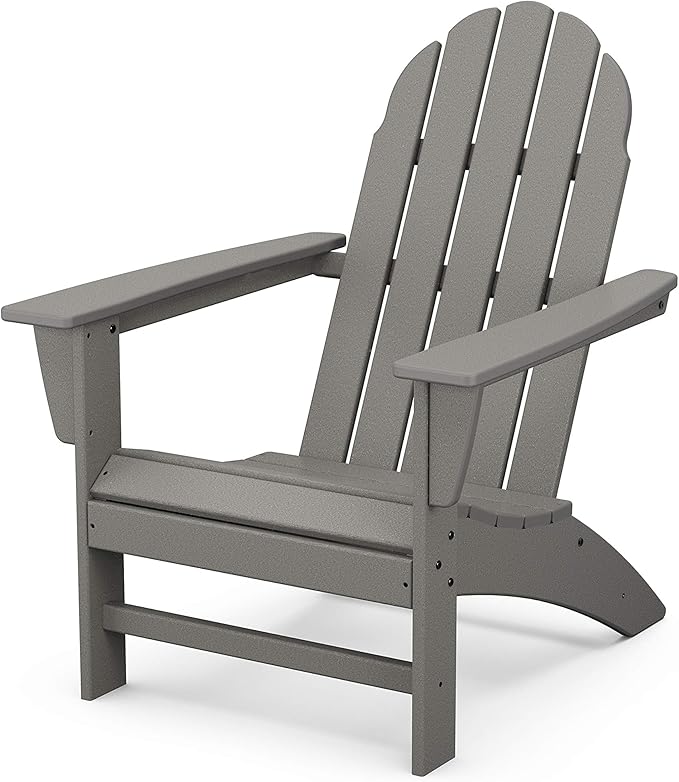 POLYWOOD® Vineyard Adirondack 6-Piece Chat Set with Fire Pit Table in Sunset Red/White